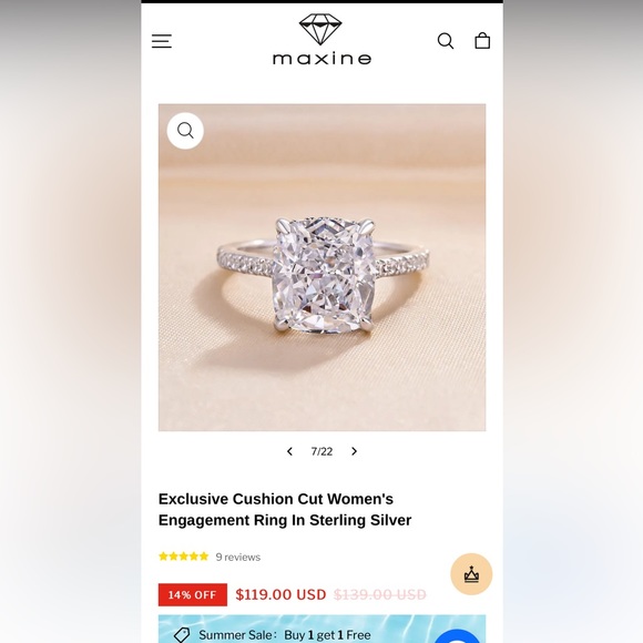 NIB Maxine Jewelry Travel Engagement Ring 4.5 - Picture 9 of 9